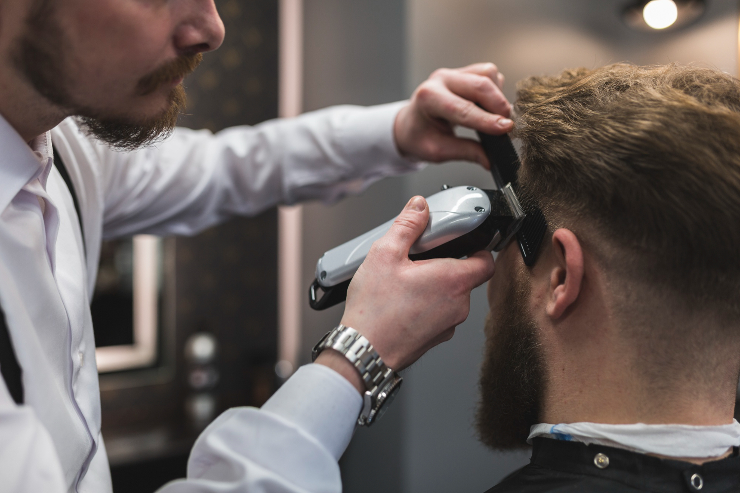 barber shaving